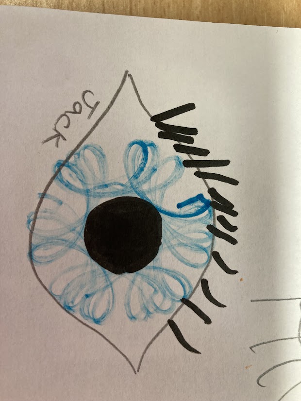 Eye art using a spirograph