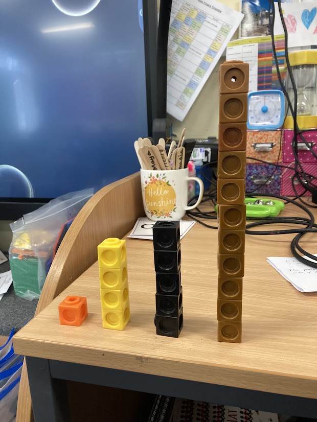 using multilink to show the results for hair colour in year 1.